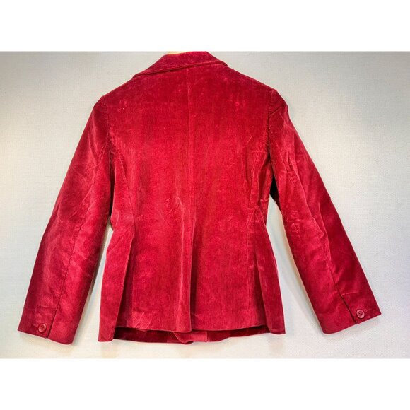 L.L.Bean Womens Academia Witchy Corduroy Blazer Jacket 4P Red - Picture 10 of 10